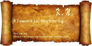 Klementis Norberta névjegykártya
